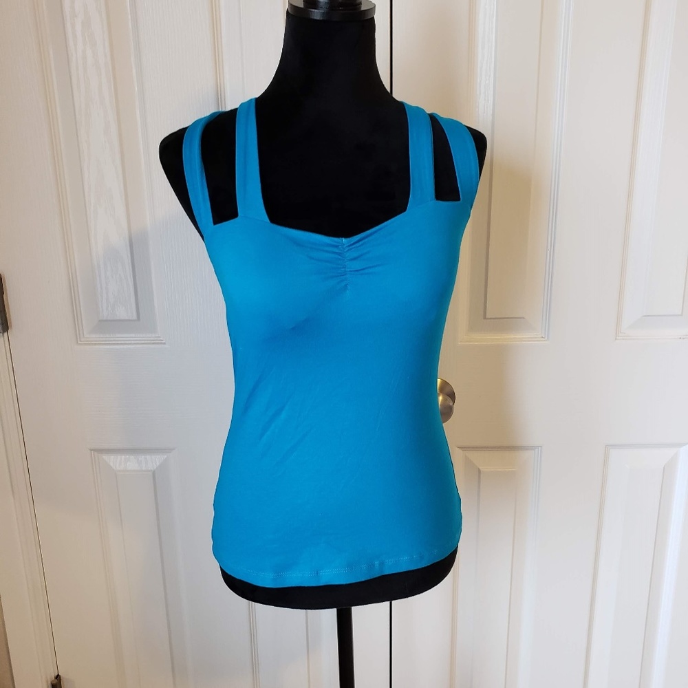 Lattice back tank top